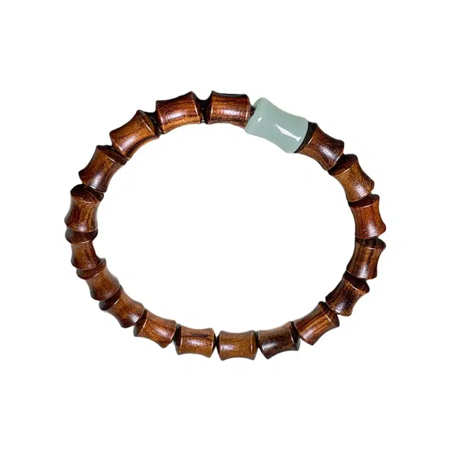 【节节高升】 色菲尔 新中式竹节串珠 国潮风复古文艺转运古玩文玩佛珠 时尚日常通勤百搭#好运上岸转运 檀木 手串 男女同款情侣款