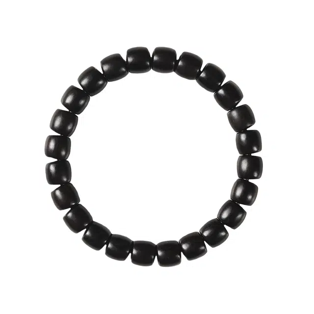 宣华意 新中式国潮简约森系复古直切桶珠文玩念珠单圈 事事顺遂 吉祥如意#好运 黑檀 手串 男女同款情侣款