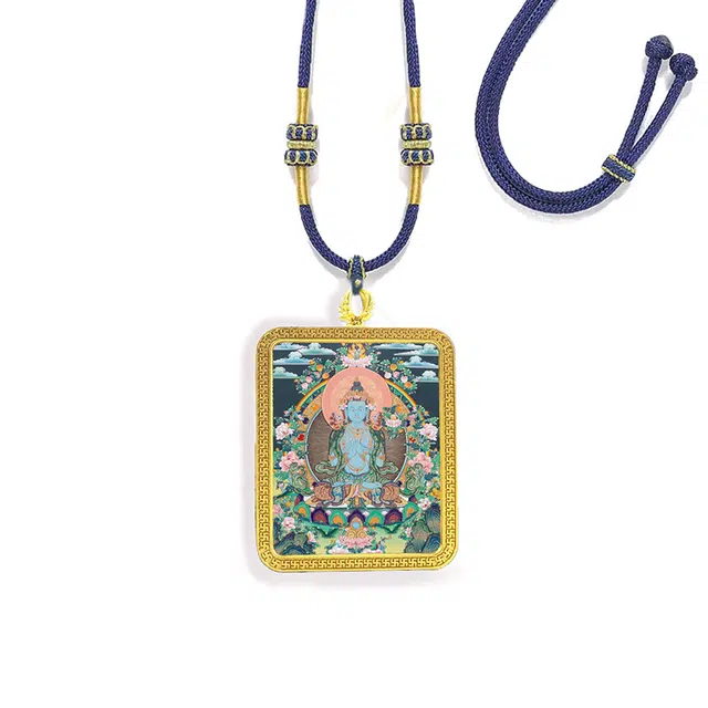 眰恦 小众设计 个性唐卡吊坠#好运 合金 项链 男女同款情侣款