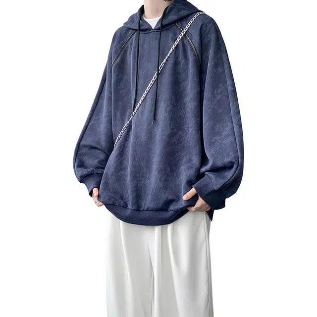 佐菲利 美式重磅扎染痞帅设计感连帽潮牌高级感痞帅卫衣 男女同款