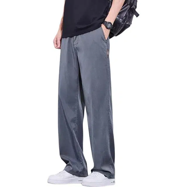 Tongxiansen Loose Straight Mid-Rise Pants