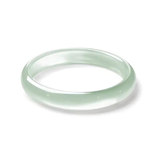 匠锁心玉 远山黛只此青绿 油青清透国潮新中式精致古风轻奢高级清冷感温润气质典雅小众旗袍汉服百搭素圈浪漫告白#好运天然 玉髓 手镯 女款