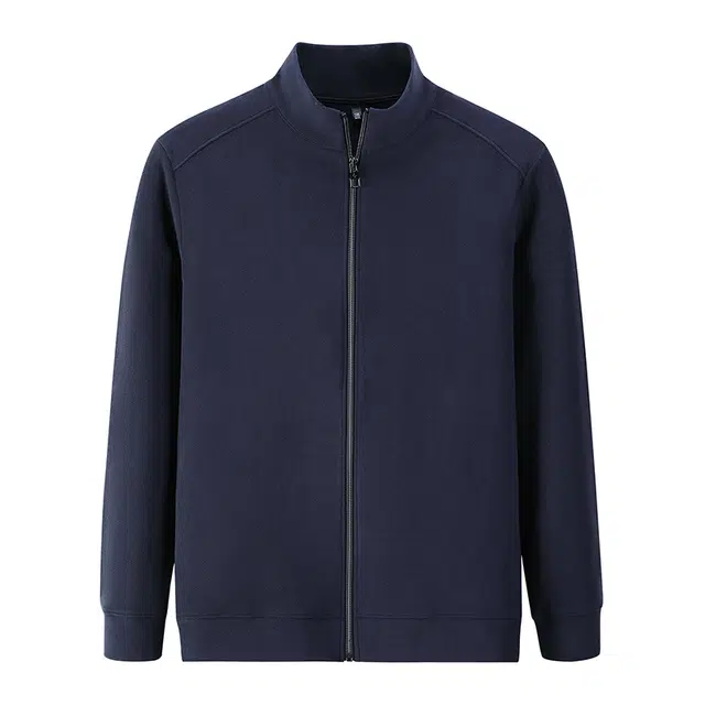 卡丹狄诺 亲肤软糯德绒拉链开衫户外休闲运动纯色立领夹克绒感外套 男款