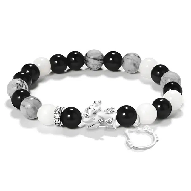 【八方来财】 琉堇 萌宠招财足银貔貅吞金兽本命年转运珠新中式国风镂空小猫财源滚滚女友七夕限定周年礼盒 菩提根 手串 男女同款情侣款