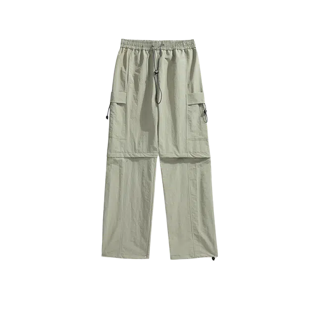 奇迹街区 日系简约直筒潮牌宽松阔腿百搭长裤休闲裤 男女同款