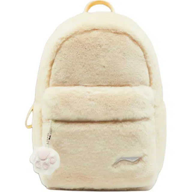 李宁儿童 户外 运动时尚简约 聚酯纤维 双肩包 常规 青少年 乳白色