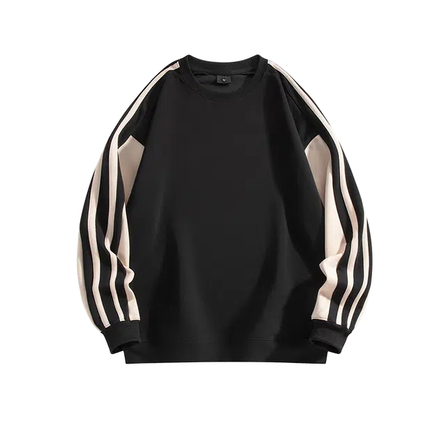 奇迹街区 日系拼接潮牌街头宽松百搭打底圆领卫衣 男女同款