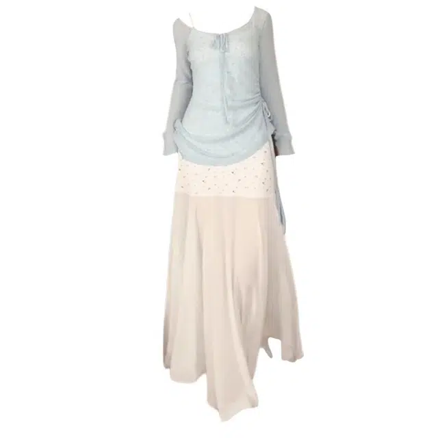 海獭 大码胖妹妹纯欲风蕾丝碎花收腰显瘦仙气连衣裙防晒罩衫裙装套装 女款