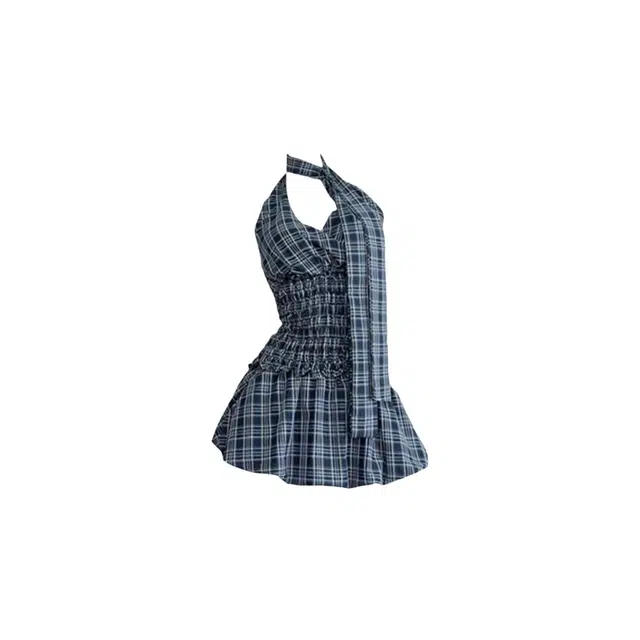 望莱仕 美式纯欲风蝴蝶结设计感无袖上衣女夏季小众修身 裙装套装 女款