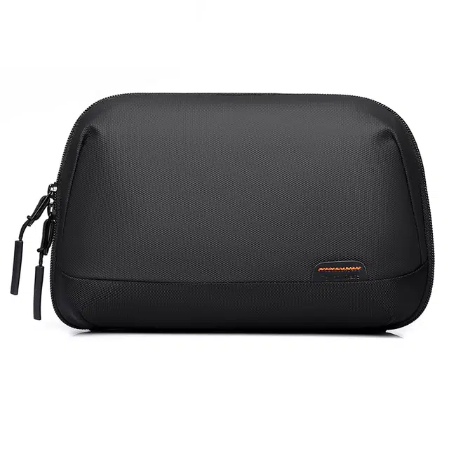 度森袋鼠 时尚百搭轻便数据线配件随行包数码旅行便携手拿包 牛津布 出行收纳包 男款 多色