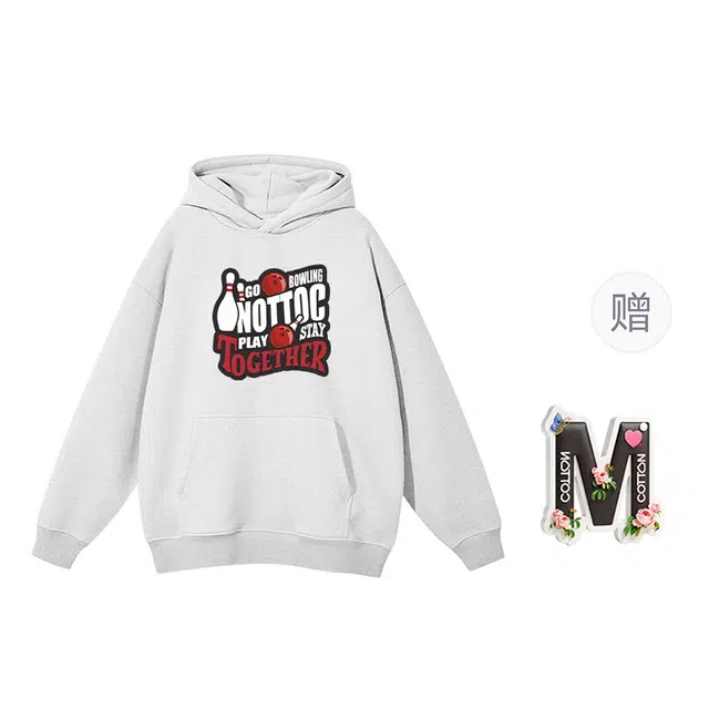 棉购 连帽美式重磅慵懒风宽松外套卫衣 女款