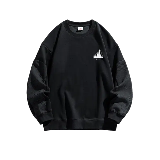 奇迹街区 日系简约圆领潮牌街头宽松百搭卫衣 男女同款