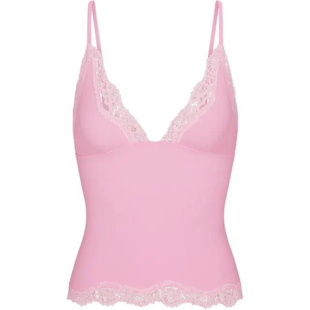 SKIMS FW25 FITS EVERYBODY LACE TRIANGLE CAMI AND BOY SHORT SET