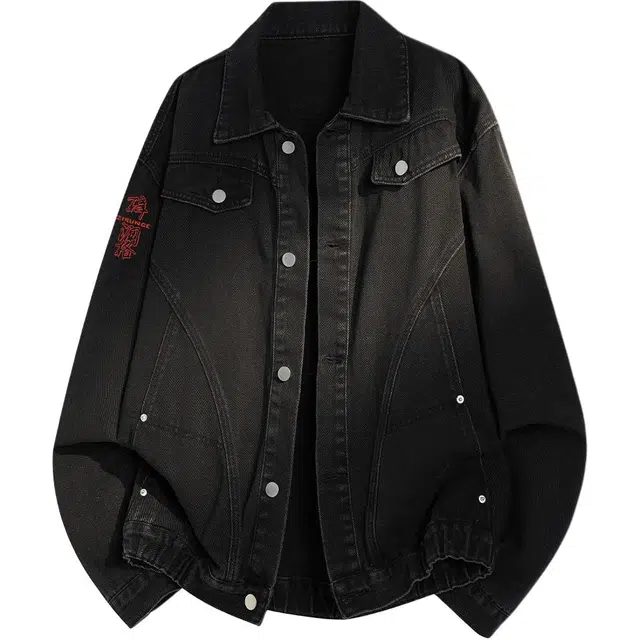 梓润格 美式潮牌百搭酷飒时尚潮流简约炸街日常复古帅气休闲通勤高级设计氛围感舒适无性别主义小众高街外套痞帅穿搭夹克 男女同款