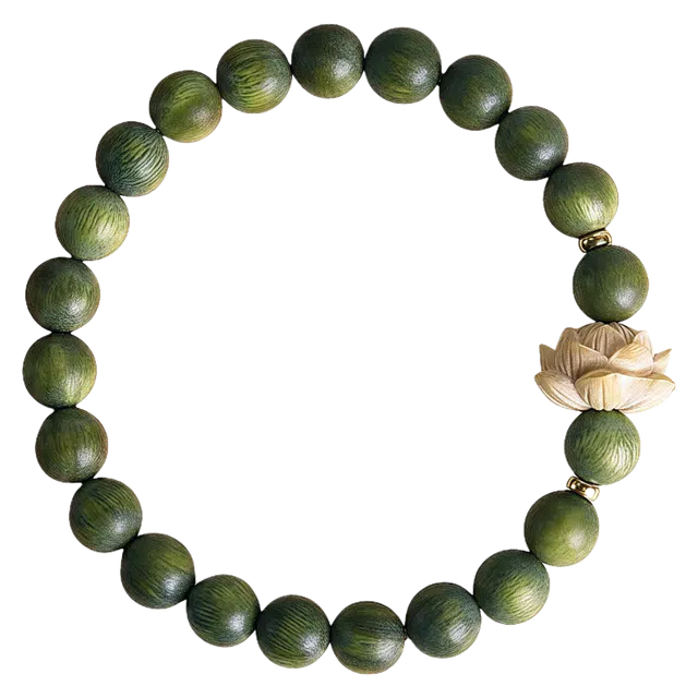 【祥光绕梁 】 缇克玺 招财转运诸事顺利八方来财文玩盘玩佛 好运转运珠串 绿檀 手串 男女同款情侣款