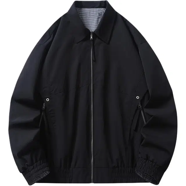 希越 老钱风三防两面穿翻领外套男春季宽松休闲美式夹克 男款