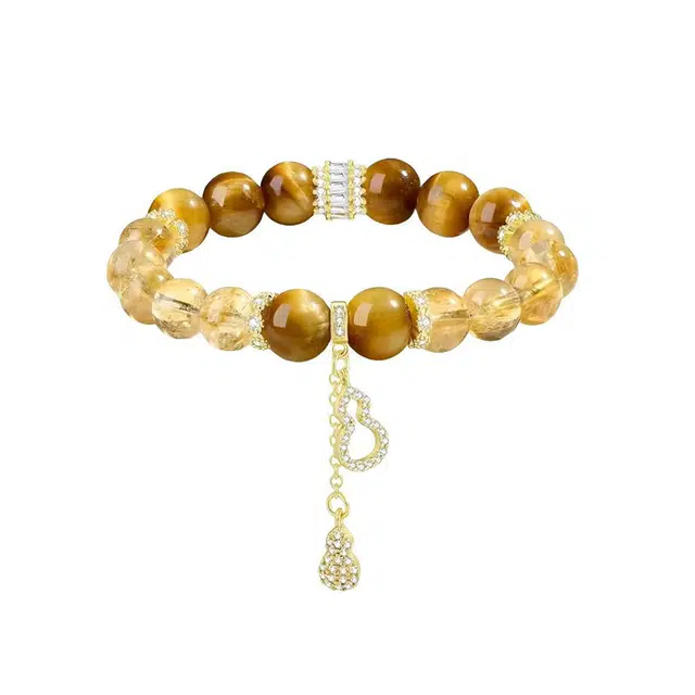 陌阡雪 【吸金招财 升职加薪】国潮时尚简约转运珠 百搭高级感  简约设计高级感手饰#好运 虎眼石 手串 男女同款情侣款