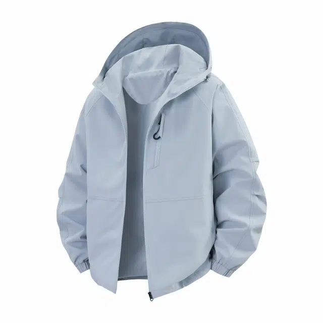 红豆 基础款纯色简约休闲宽松通勤户外防风夹克外套 男女同款