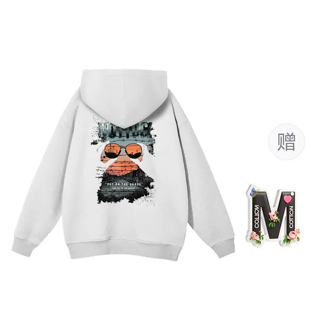 棉购 连帽春秋学生秋冬加绒加厚潮流美式重磅外套卫衣 男女同款