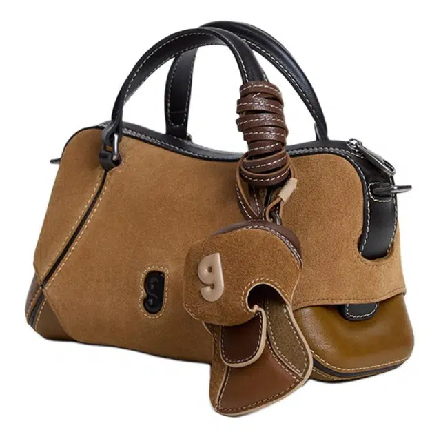 古良吉吉 棒球软波士顿包 合成革 单肩包 常规小号 男女同款情侣款 多色