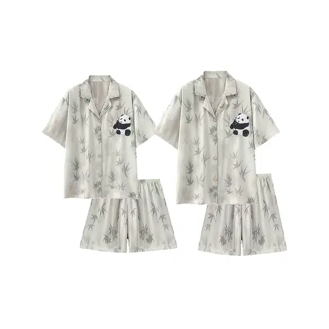 顶瓜瓜 夏季情侣透气简约休闲轻便家居服睡衣套装 男女同款