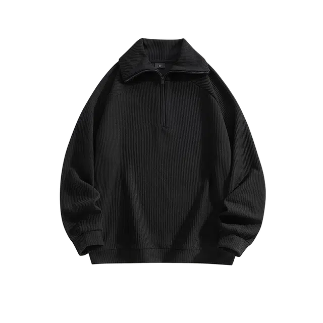 奇迹街区 日系纯色立领潮牌街头打底宽松百搭卫衣 男女同款