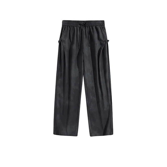 奇迹街区 日系简约潮牌直筒宽松阔腿百搭休闲裤 男女同款