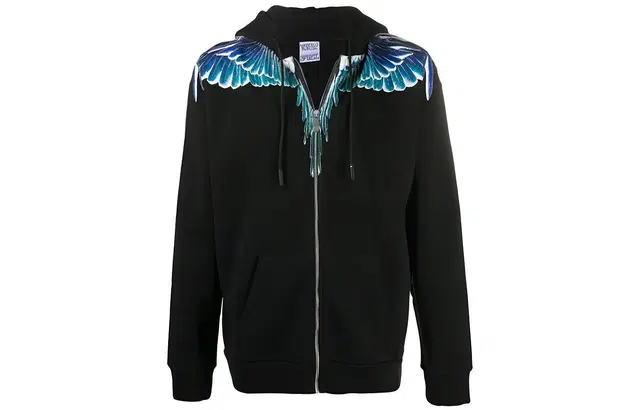 Marcelo Burlon Wing Print Zip Hoodie
