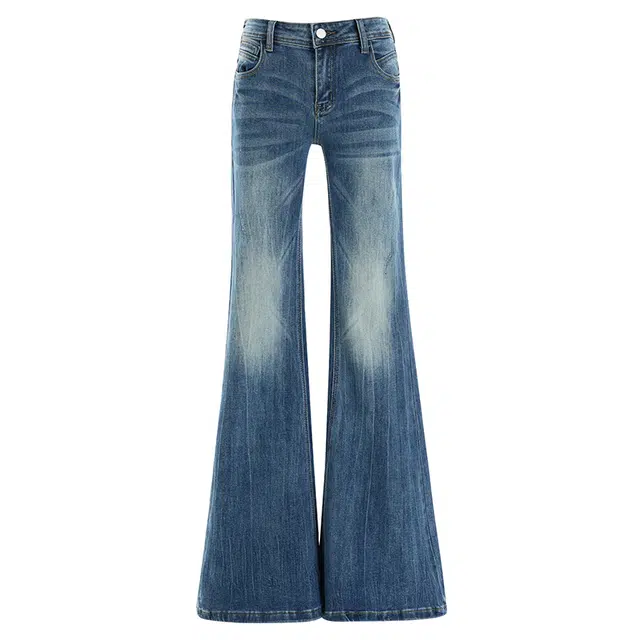 如续 如续千禧经典低腰弹力微喇裤腰臀比显瘦百搭裤牛仔裤 女款