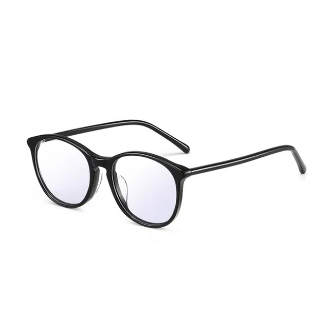 莫拉克 小香猫眼黑框 素颜眼镜框架女近视可配防蓝光 板材镜架 圆形 光学镜架 男女同款情侣款
