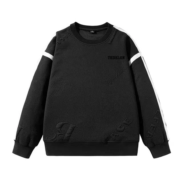 太子龍 美式撞色拼接户外圆领套头休闲宽松舒适百搭长袖无性别主义情侣款卫衣 男女同款