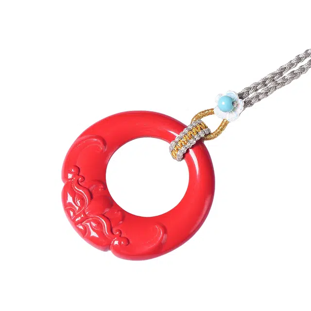 茂琼 顺心如意 时尚精品红砂高含量貔貅扣小众百搭高级感#好运 朱砂 项链 男女同款情侣款