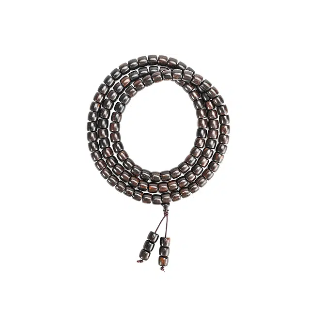 天纵 民族风国潮复古文玩盘玩 香韵清新 高端佛珠直切转运多圈叠戴 招财纳福  国风简约好运平安念珠 贡木 木作手串 男女同款情侣款