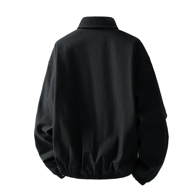 半空山 半空山美式复古高街纯色撞色灯芯绒翻领纯棉厚实潮流时尚百搭宽松舒适夹克 男女同款