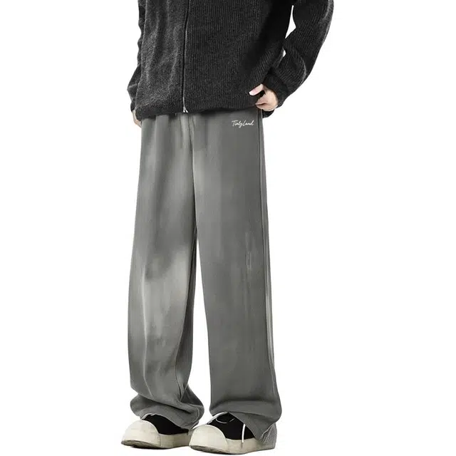 图兰朵 美式直筒休闲街头宽松长裤百搭时尚舒适牛仔裤 男女同款