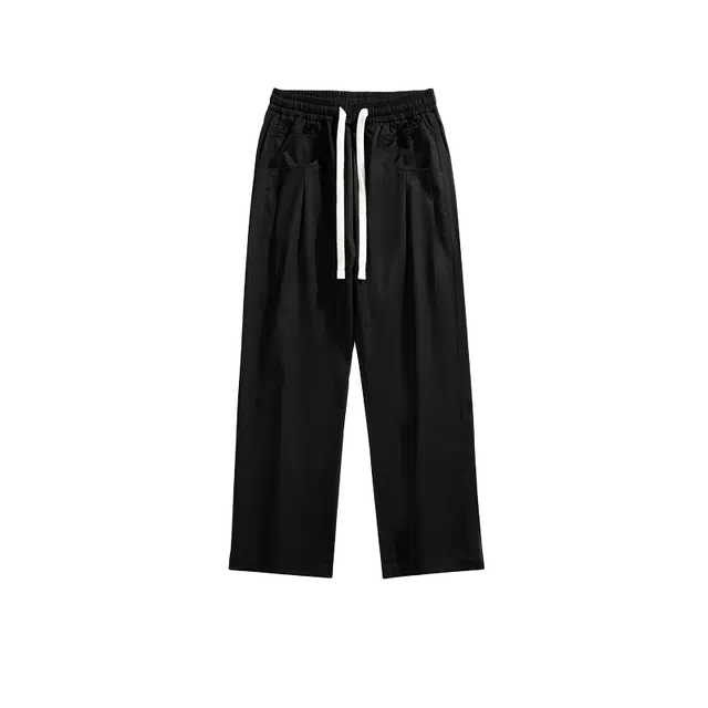 奇迹街区 日系简约潮牌宽松阔腿百搭长裤直筒休闲裤 男女同款