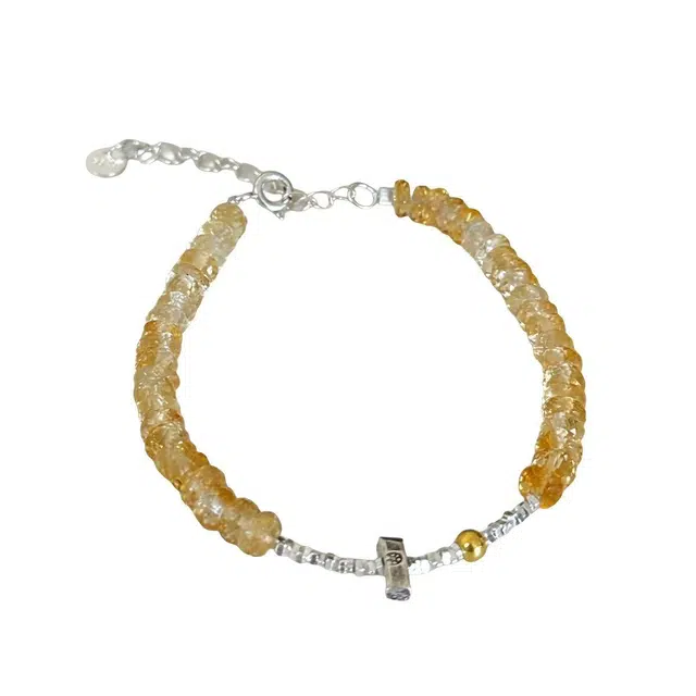 陌阡雪 【做个富婆】 聚财 新中式国潮风简约高级感 日常通勤气质百搭 招财纳福#好运天然 黄水晶 手链 女款