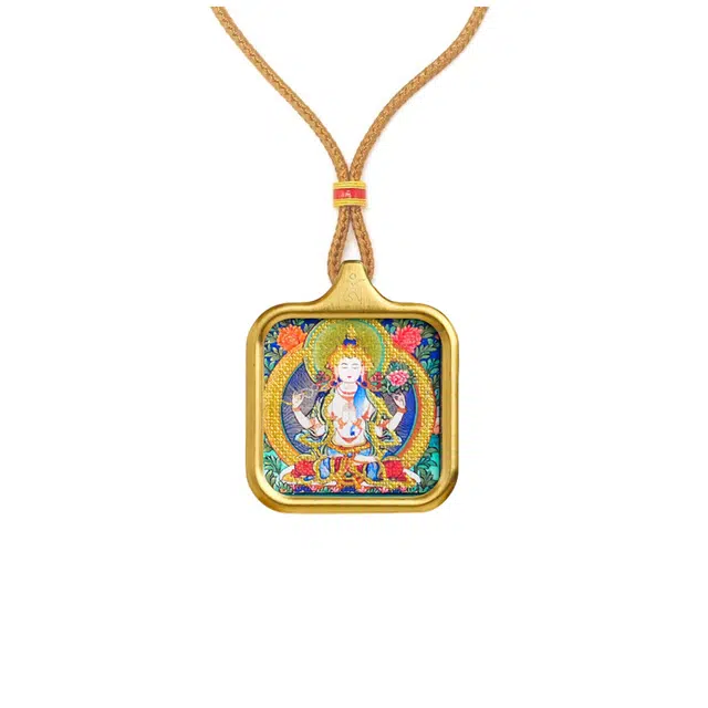 【百无禁忌百财来】 玉临门 财运挡不住  国风新中式八大守护系列唐卡 复古民族风气质平安喜乐 #好运 合金 项链 女款