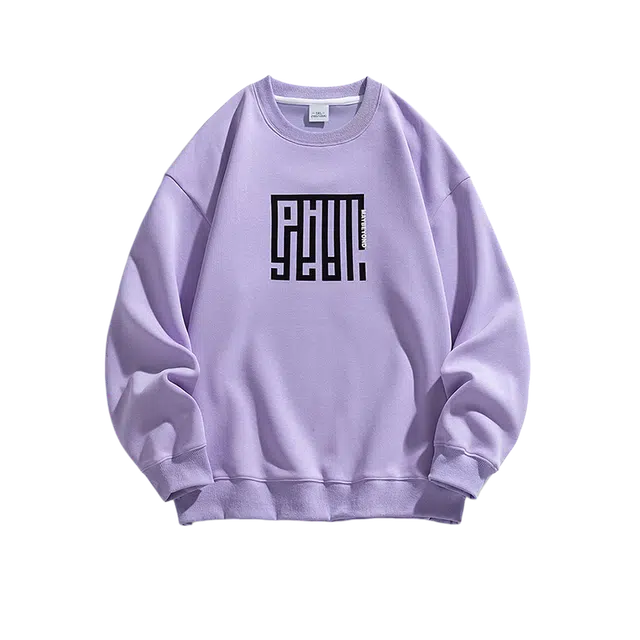 奇迹街区 日系印花圆领潮牌街头宽松百搭打底卫衣 男女同款