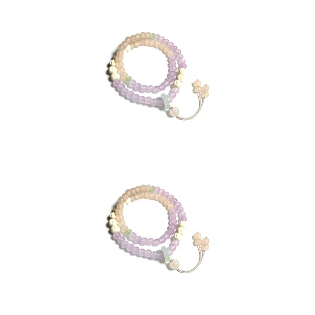 【蝉鸣夏昼 荷风染衣】 缇克玺 国潮新中式 日常通勤校园 精致轻奢百搭叠 甜美复古优雅温柔#好运 菩提根 珠串 女款