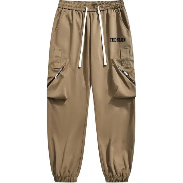 太子龍 舒适宽松纯色潮流时尚小众设计感百搭美式高街工装裤 男款