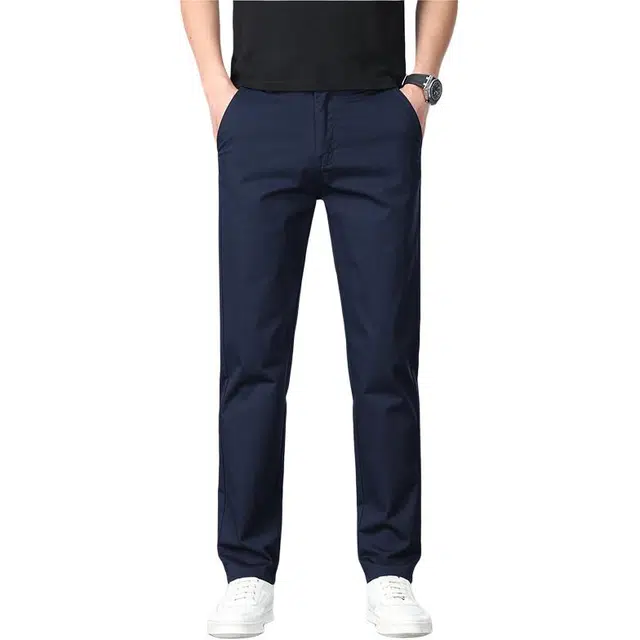 炳盛 夏季薄款修身直筒商务弹力百搭长裤子休闲裤 男女同款