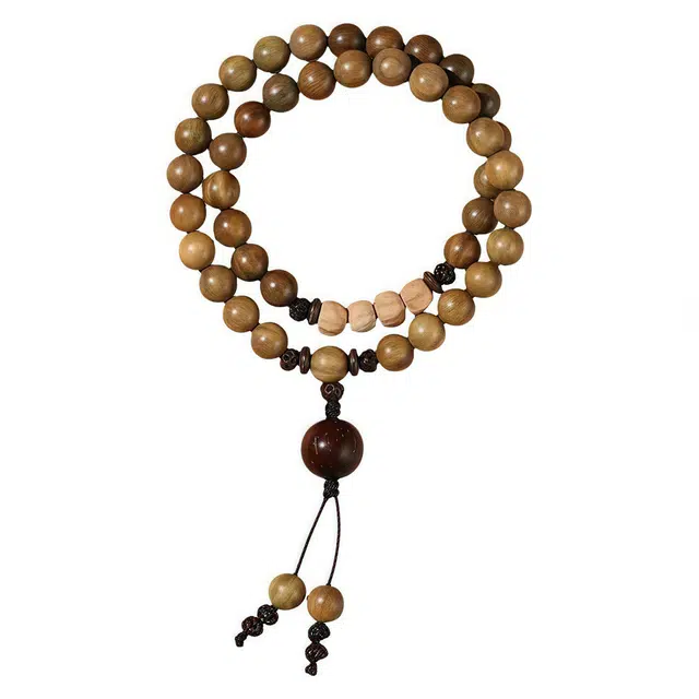 【安康如夏木】 缇克玺 盘玩佛珠 简约时尚高级设计感学生文玩日常通勤佩戴 绿檀 手串 男女同款情侣款