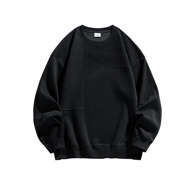 奇迹街区 日系简约潮牌街头宽松百搭打底上衣圆领卫衣 男女同款