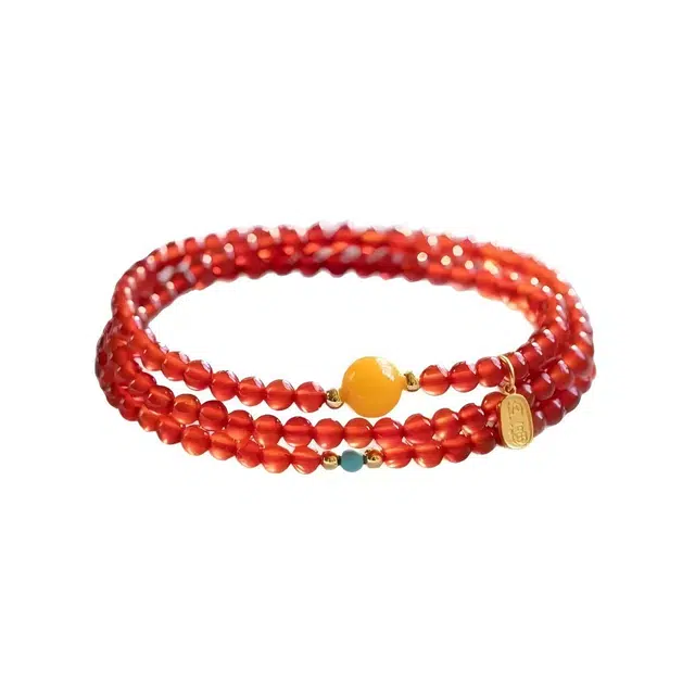 匠锁心玉 鸿运当头多圈 新中式国潮国风 小众设计轻奢高级感 时尚百搭简约 极简风 转运纳福招财守护#好运天然 玛瑙 手串 男女同款