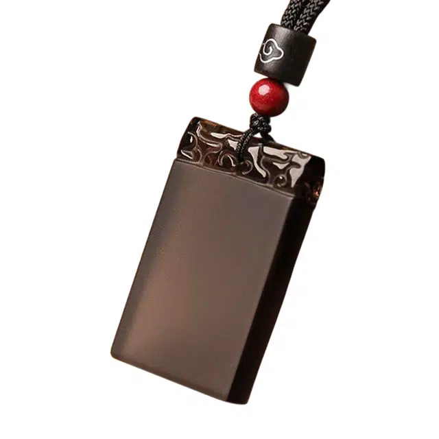 大唐国鼎 岁岁平安 水逆消散 转运上岸 考运加成 财源滚滚 新中式复古小众简约设计#好运天然 黑曜石 项链 男款