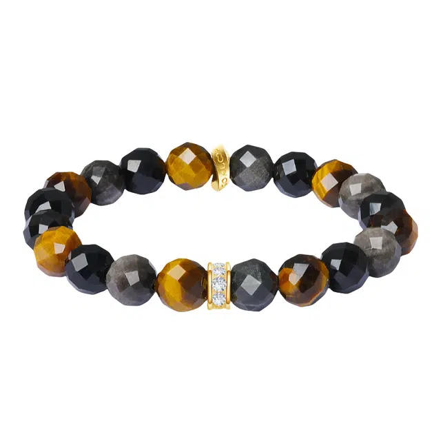 子婳 高级感原创设计国风国潮招财转运诸事顺利复古文艺文玩盘玩小众设计轻奢优雅气质#好运 虎眼石 手串 男款