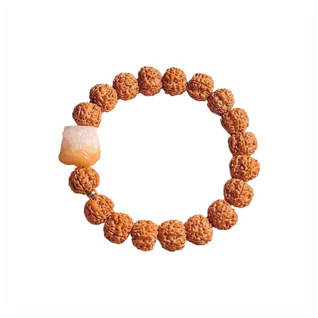 优奕芳 中式国潮醒狮配盘串 纳福招财平安顺遂#好运 金刚菩提 手串 男女同款情侣款