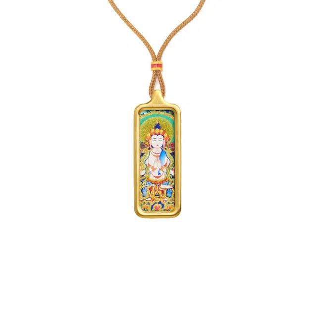 【百无禁忌百财来】 玉临门 财运挡不住 新中式国风八大守护系列唐卡 复古民族风气质平安喜乐 #好运 合金 项链 女款