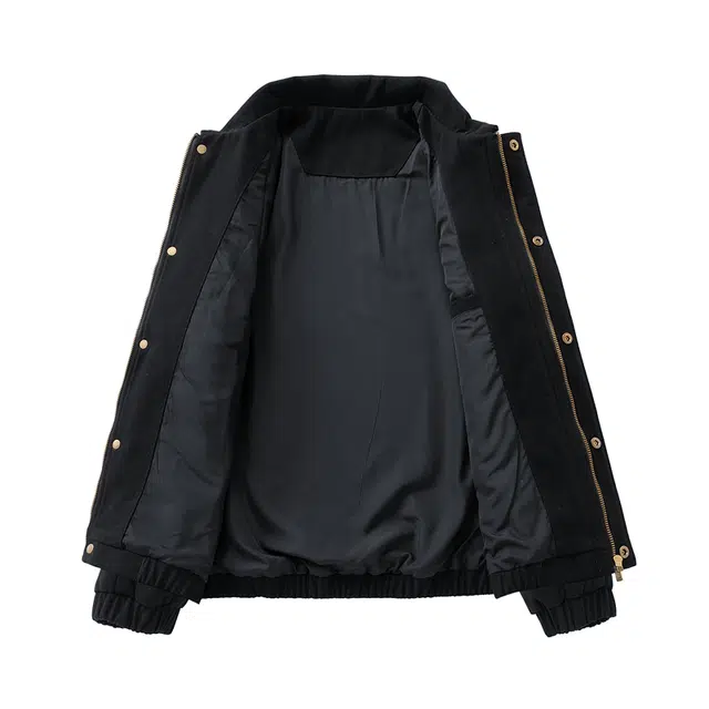 半空山 半空山美式复古高街纯色撞色灯芯绒翻领纯棉厚实潮流时尚百搭宽松舒适夹克 男女同款